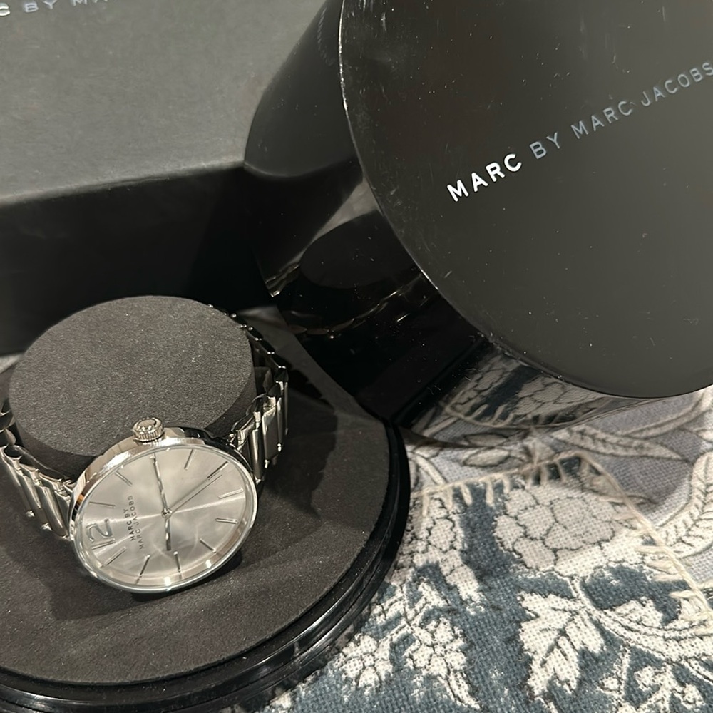 Marc by Marc Jacobs watch silver tone new